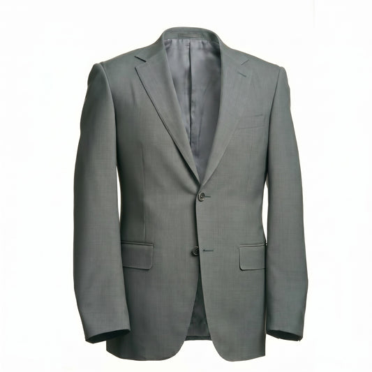 Canali Siena Model Light Wool Suit in Olive