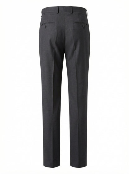 Belvest Super 120s Wool Dress Pants in Charcoal Gray