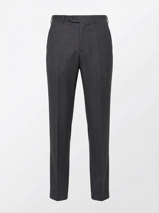 Belvest Super 120s Wool Dress Pants in Charcoal Gray
