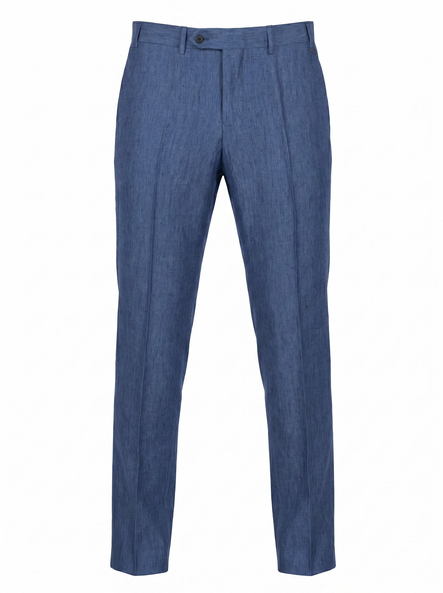 Canali Siena Classic Fit  Linen Dress Pants in Mid Blue