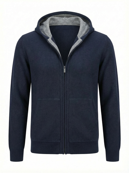 Codice Full Zip Hoodie in Navy