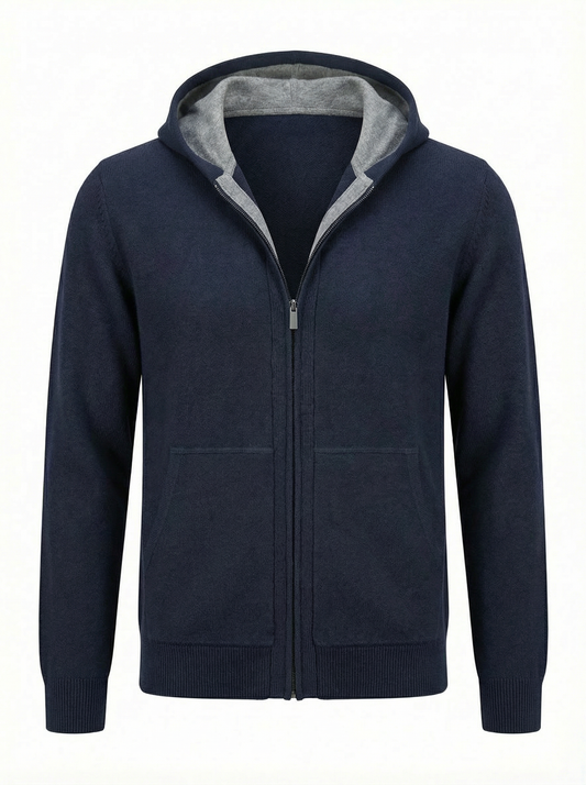 Codice Full Zip Hoodie in Navy