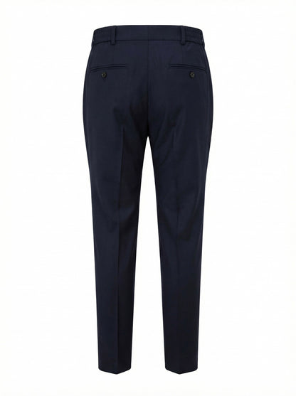 Fradi Wool Popeline Draw String Jogger Pants in Navy