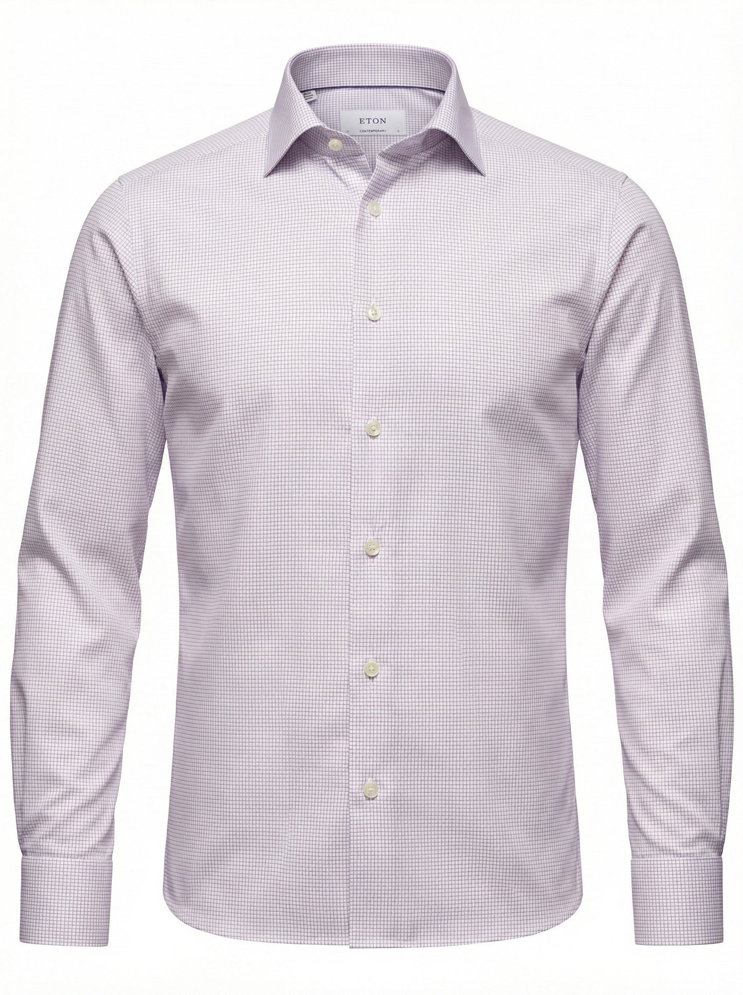Eton Purple Micro Check Signature Twill Shirt in Contemporary Fit