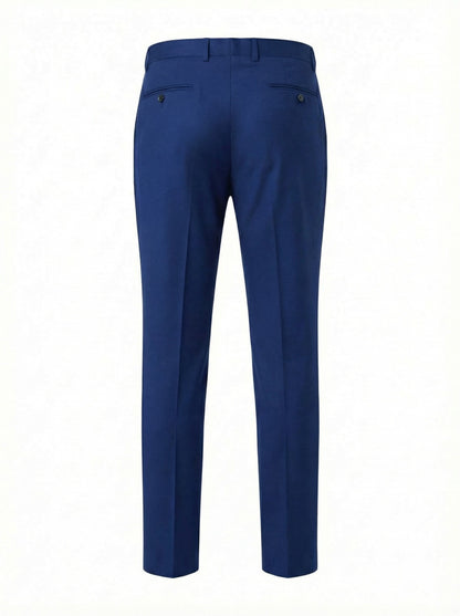 Belvest Super 120s Wool Dress Pants in Mediterranean Blue