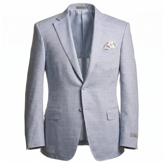 Canali Siena Model Wool Blend Suit in Light Blue