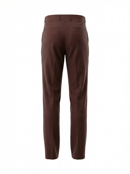 Canali Siena Classic Fit Linen Wool Blend Dress Pants in Rust