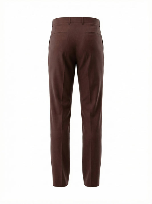 Canali Siena Classic Fit Linen Wool Blend Dress Pants in Rust