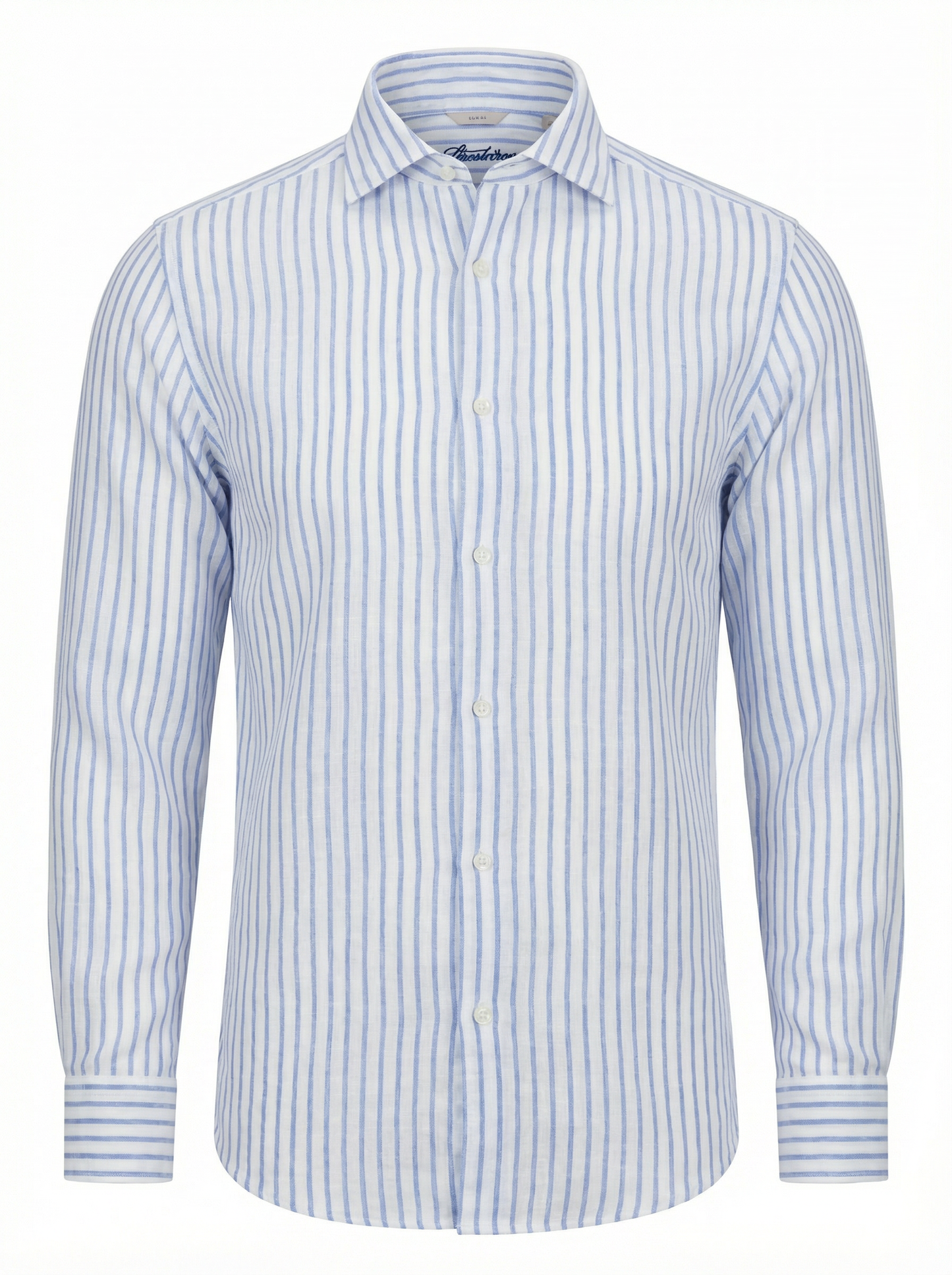 Stenströms Blue Striped Linen Shirt in Slim Fit