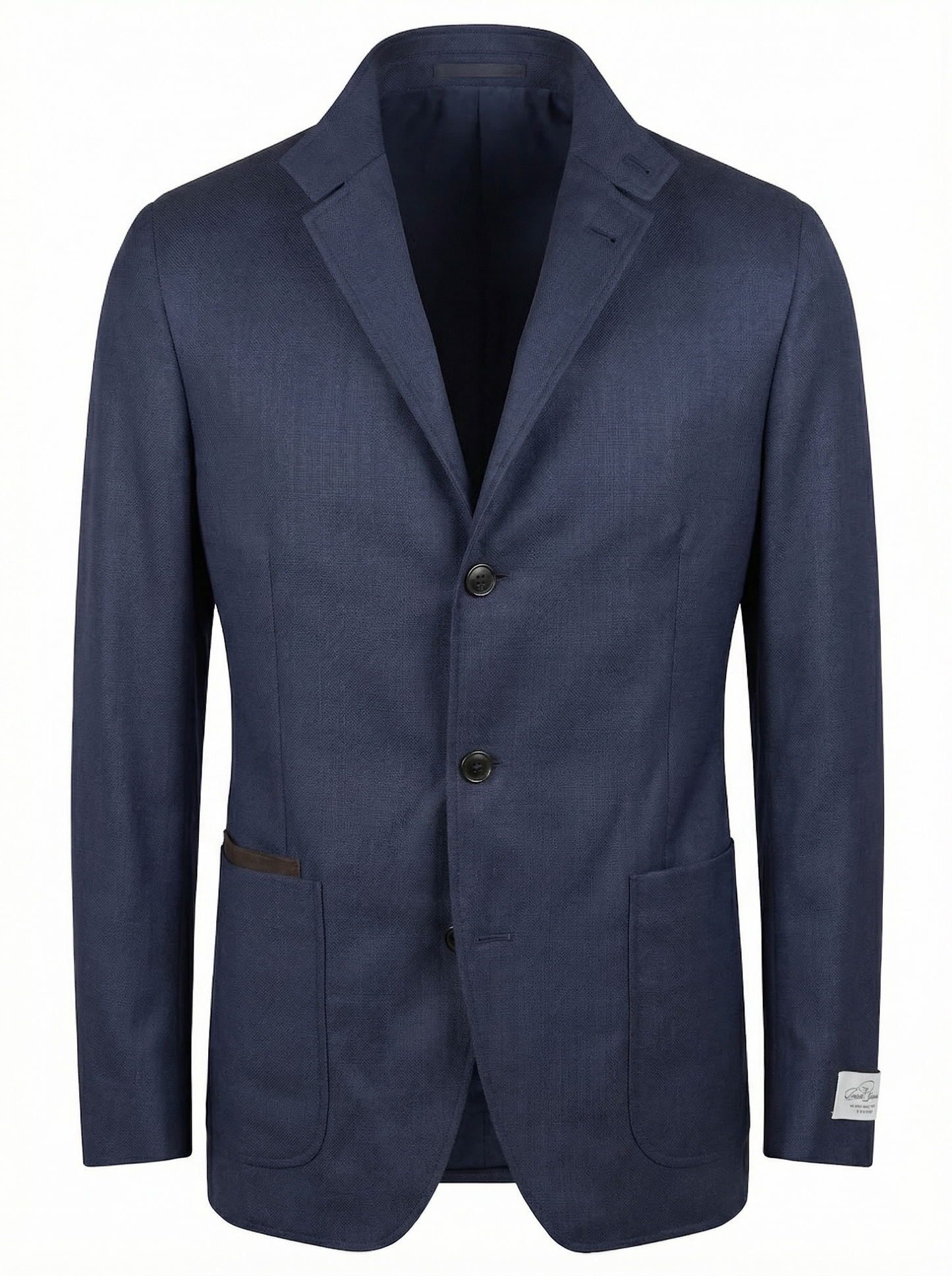 Belvest Jacket-in-the-Box Travel Sport Coat Stand-Collar (Mandarin-Style) in Navy