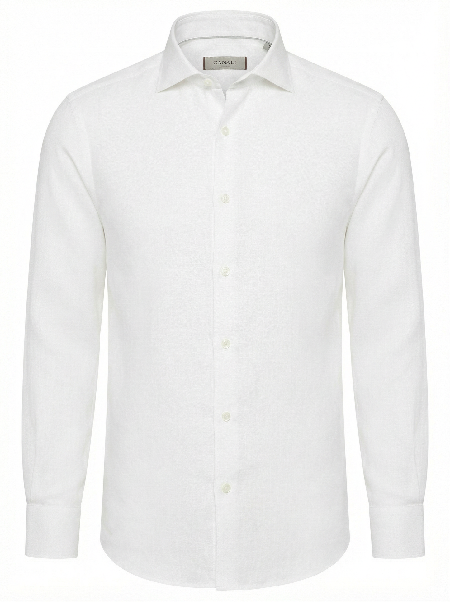Canali Linen Sport Shirt in White