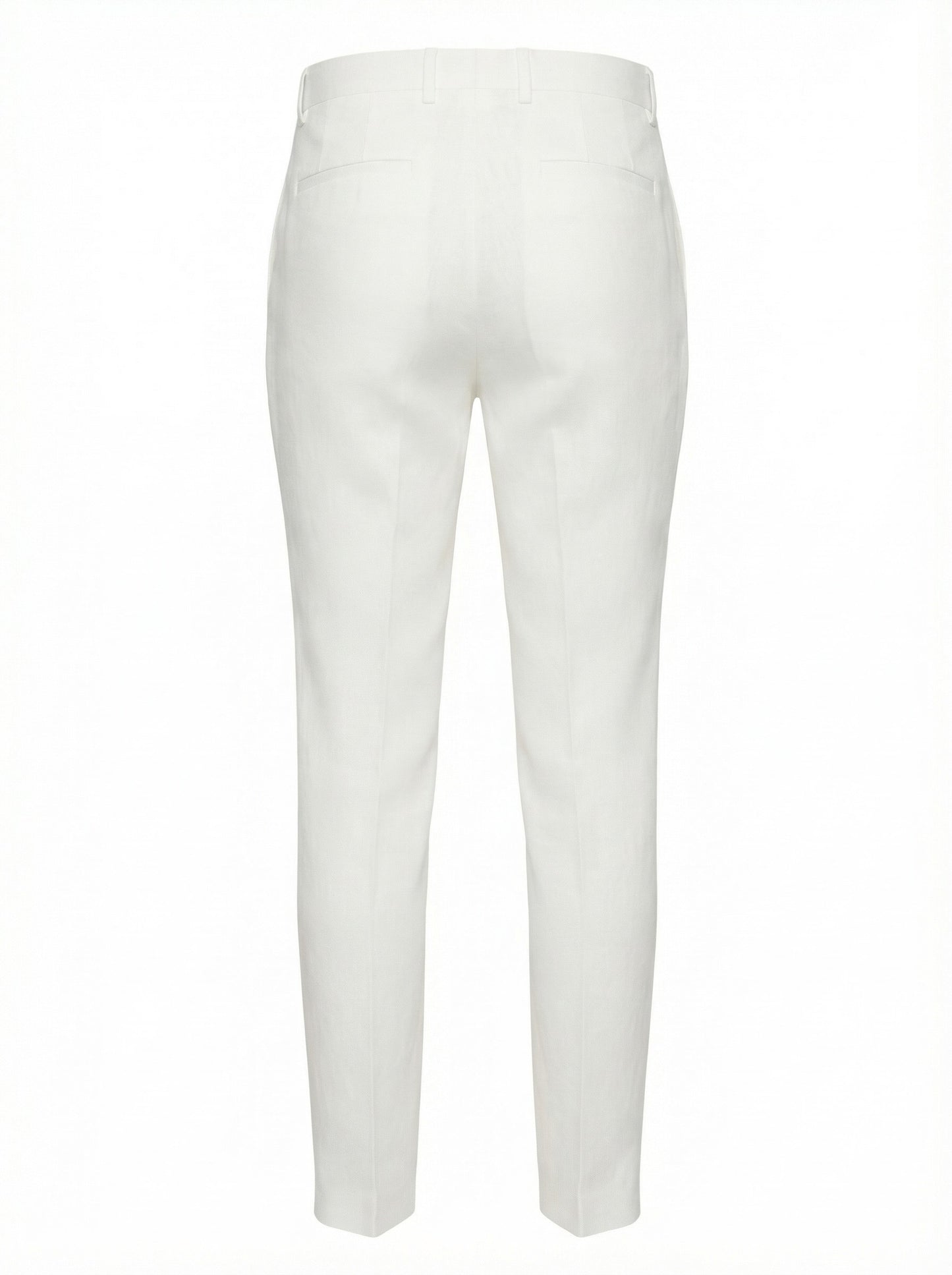 Canali Siena Classic Fit  Linen Dress Pants in White