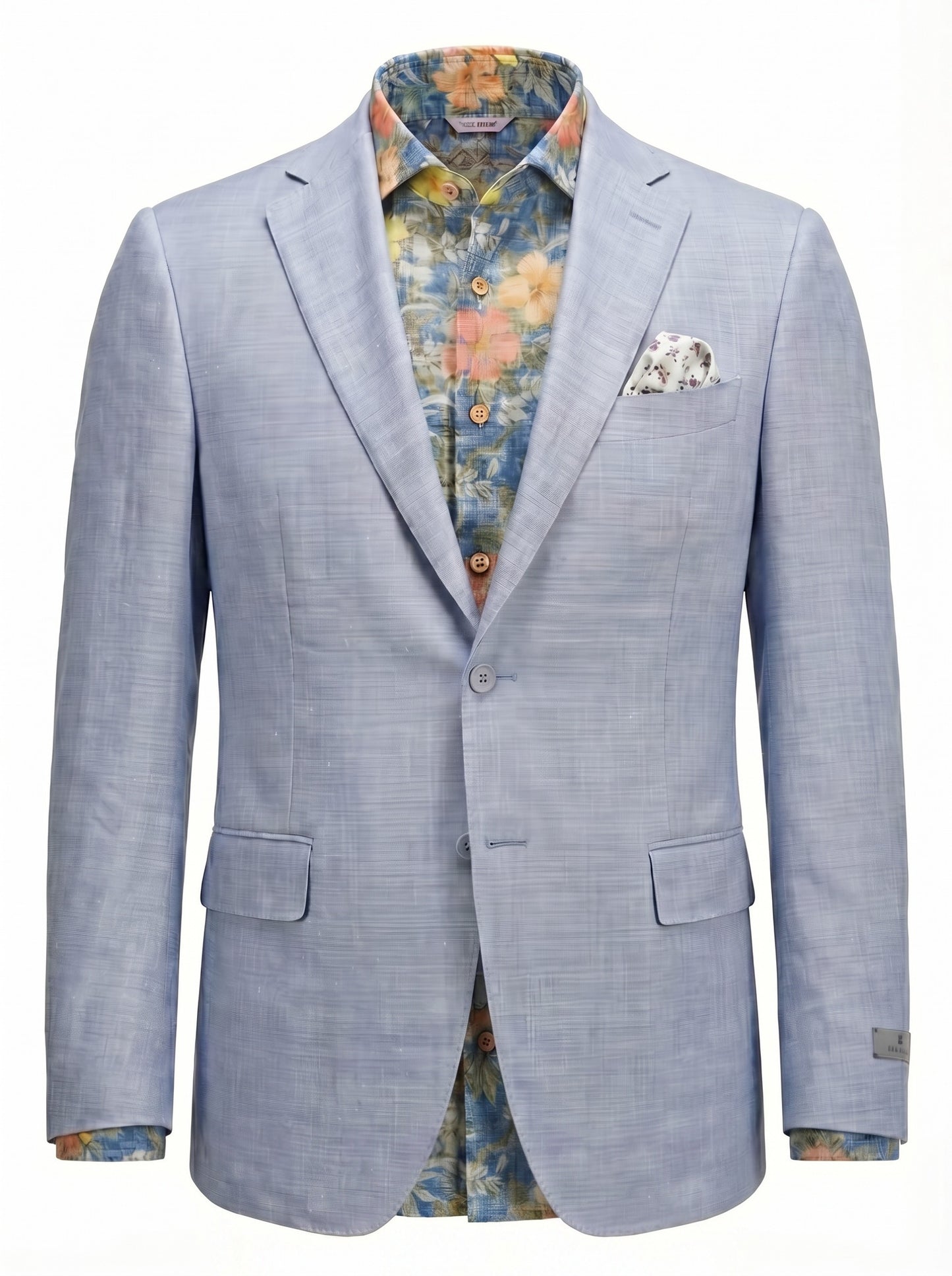 Canali Siena Model Wool Blend Suit in Light Blue
