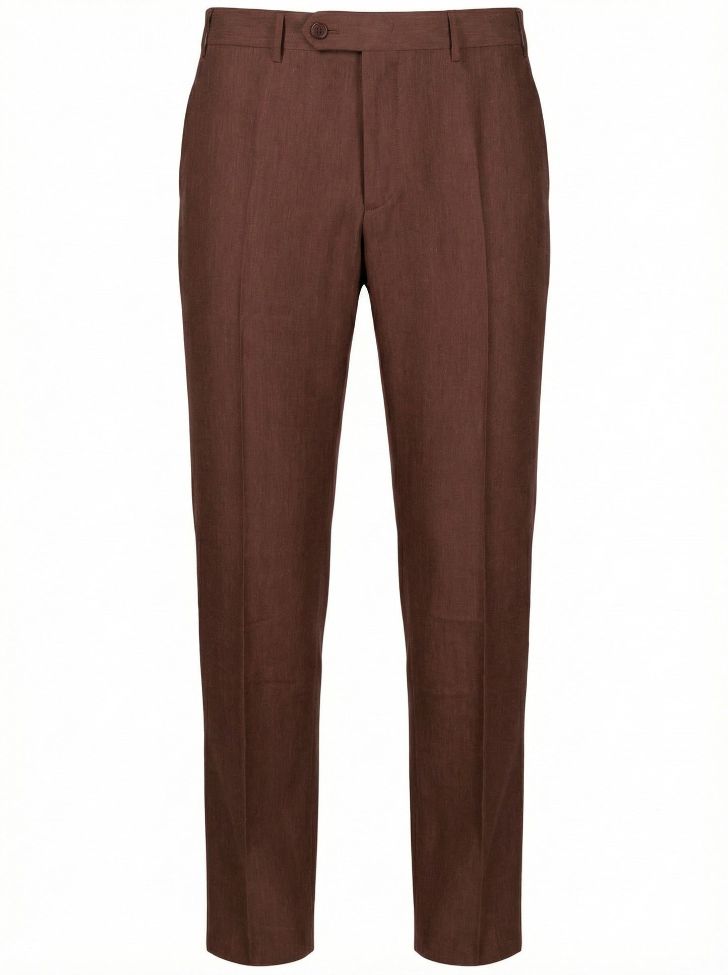 Canali Siena Classic Fit Linen Wool Blend Dress Pants in Rust