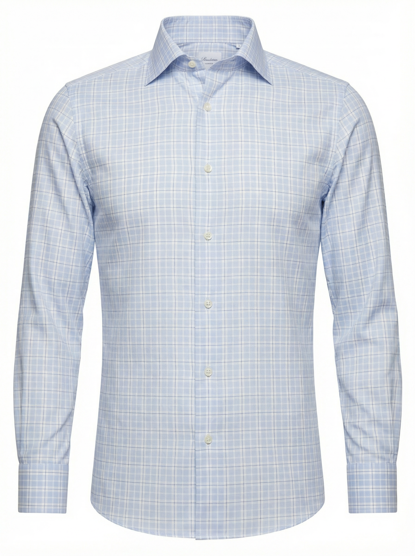 Stenströms Slim Light Blue Check