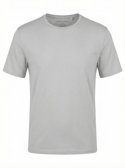 Patrick Assaraf Crew SS T-Shirt in Light Gray