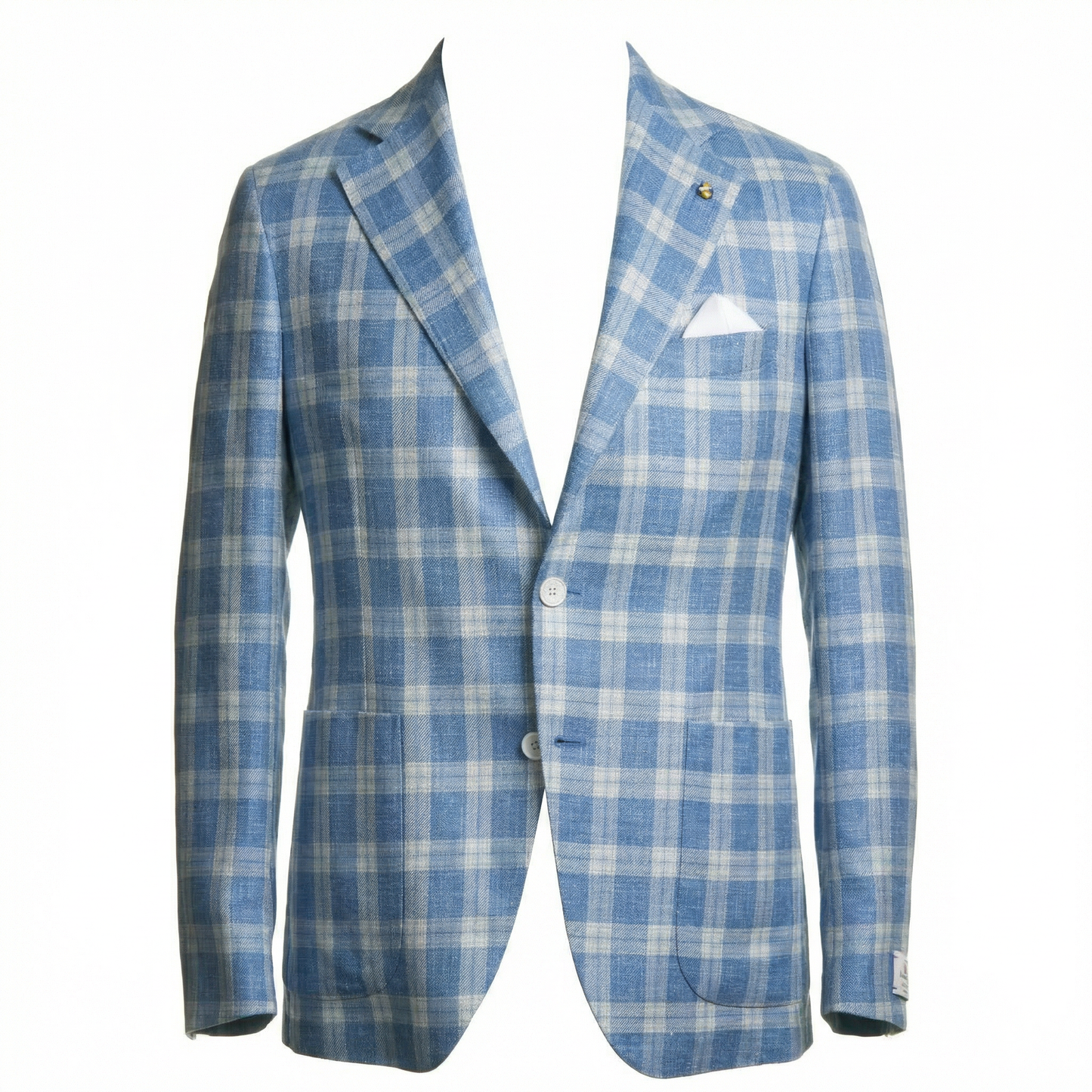 Belvest Jacket-in-the-Box Sport Coat – Light Blue Check