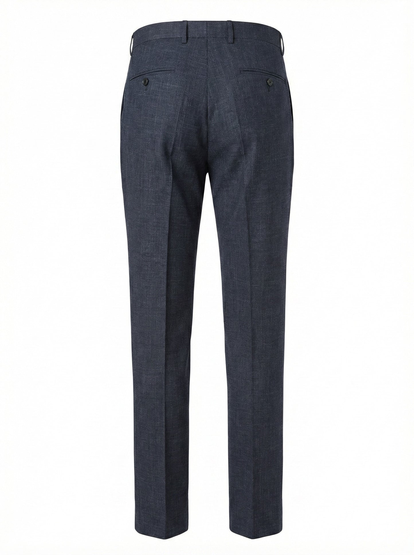 Canali Siena Classic Fit Wool, Silk and Linen  Blend Dress Pants in Dark Blue
