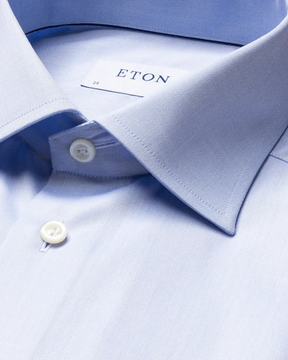 Eton Signature Twill French Cuff Shirt in Light Blue