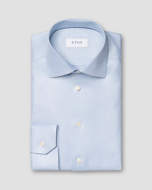 Eton Mélange Solid Cotton TENCEL™ Lyocell Shirt