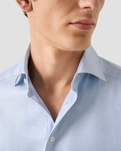 Eton Mélange Solid Cotton TENCEL™ Lyocell Shirt