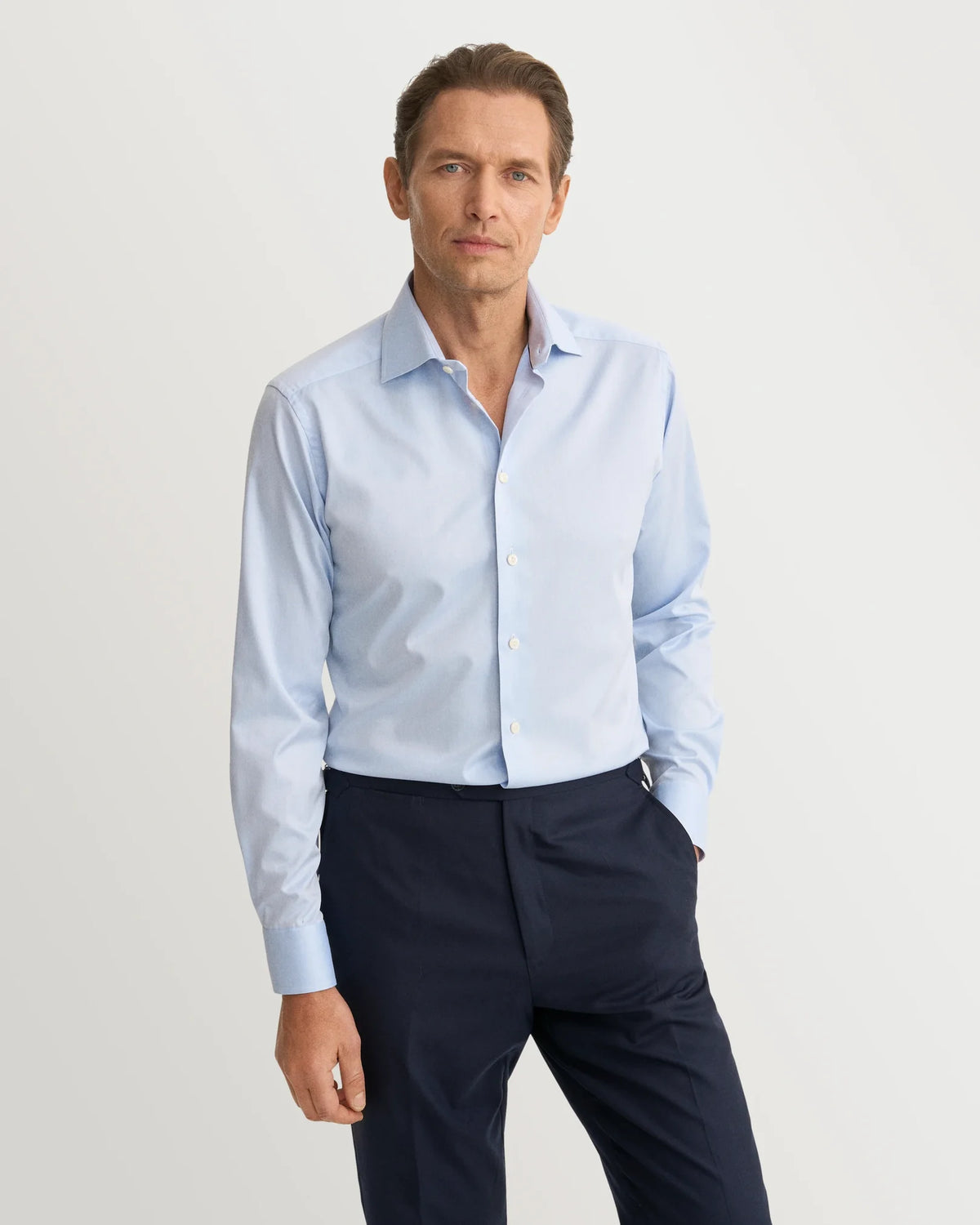 Eton Signature Twill Dress Shirt in-Light Blue