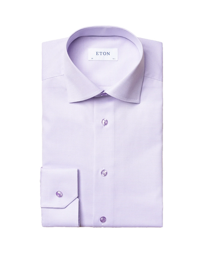 Eton Twill Dress Shirt in Purple