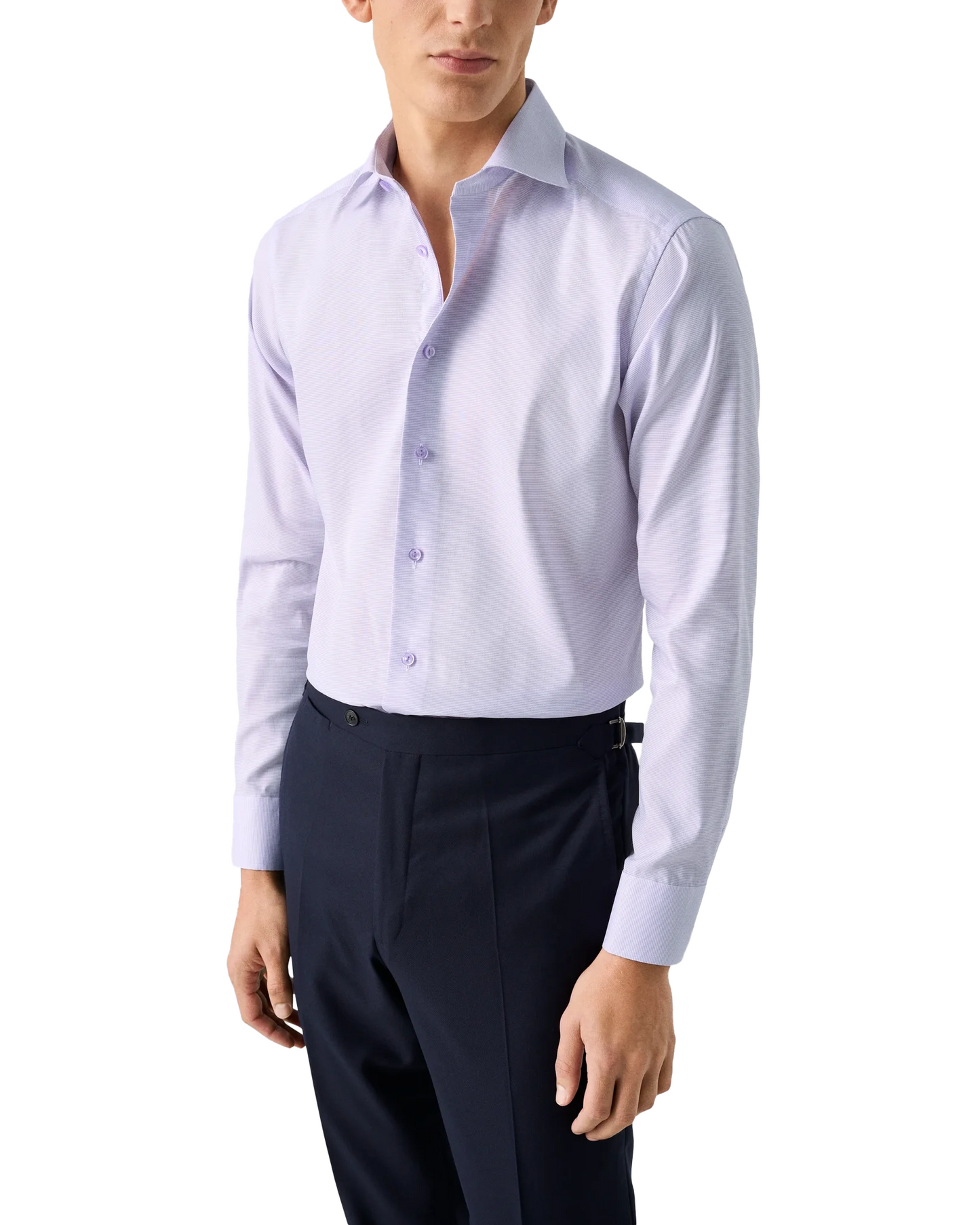 Eton Twill Dress Shirt in Purple