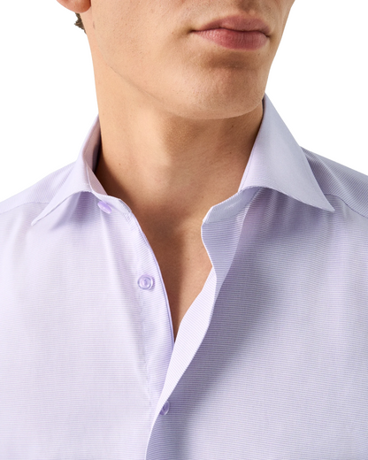 Eton Twill Dress Shirt in Purple