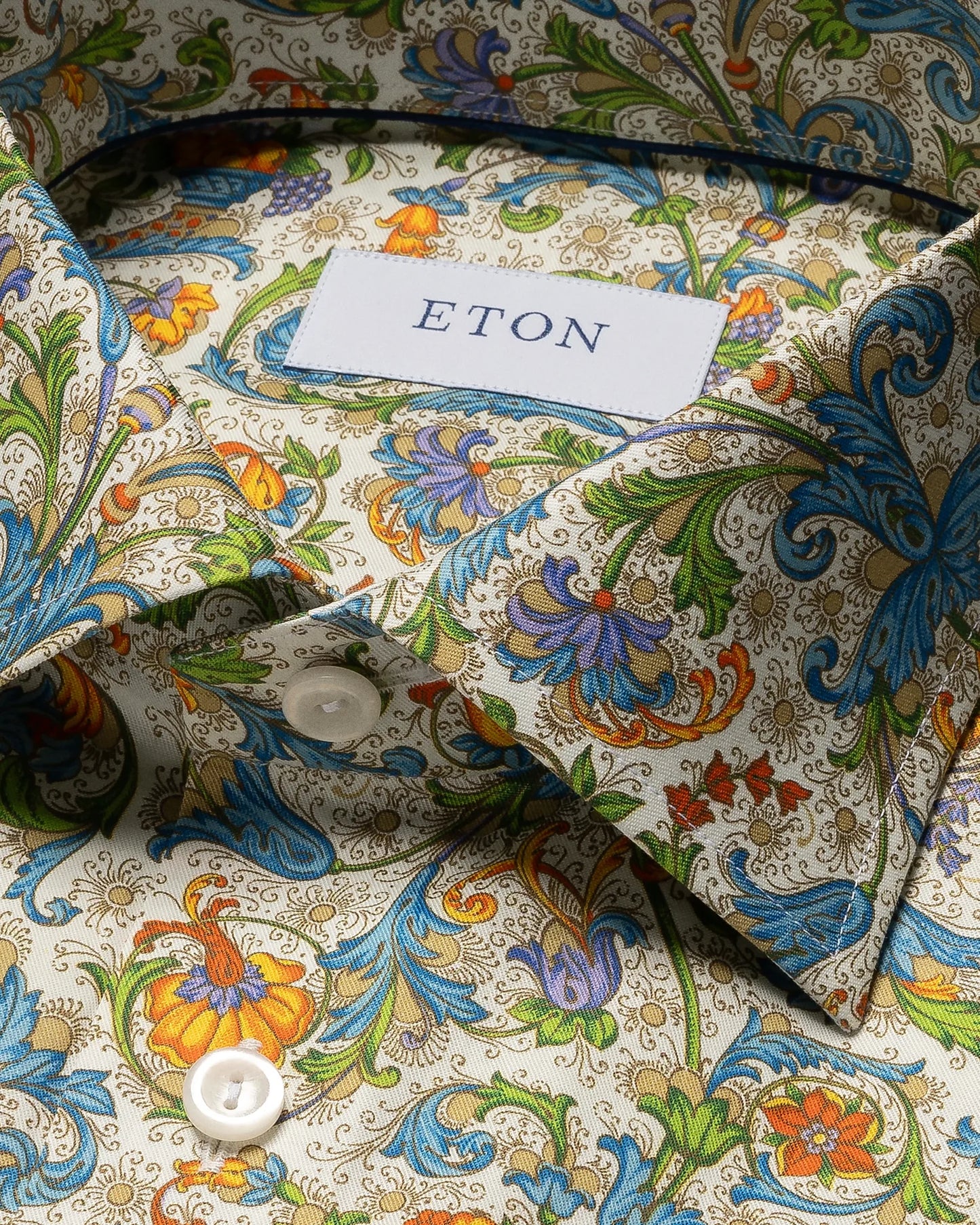 Eton Multi-Floral Signature Twill Sport Shirt