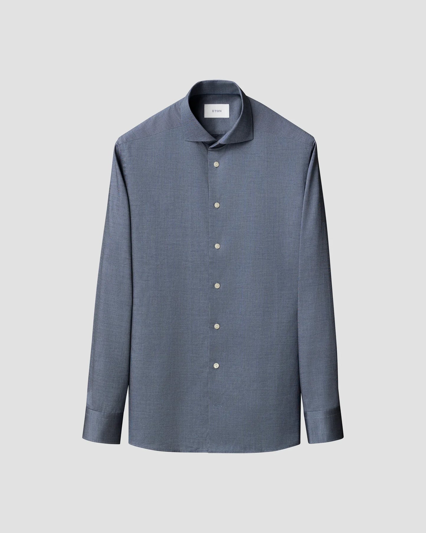 Eton Solid Blue Signature Oxford Shirt in Slim Fit