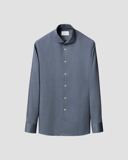 Eton Solid Blue Signature Oxford Shirt in Slim Fit