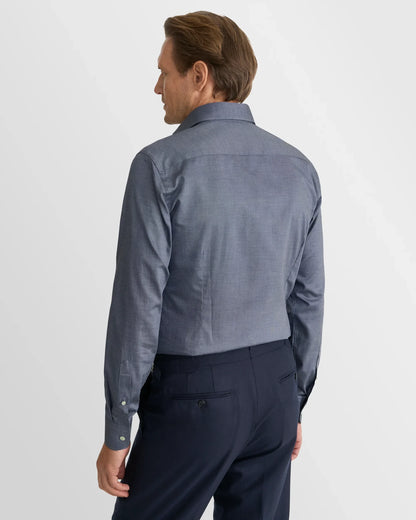 Eton Solid Blue Signature Oxford Shirt in Slim Fit