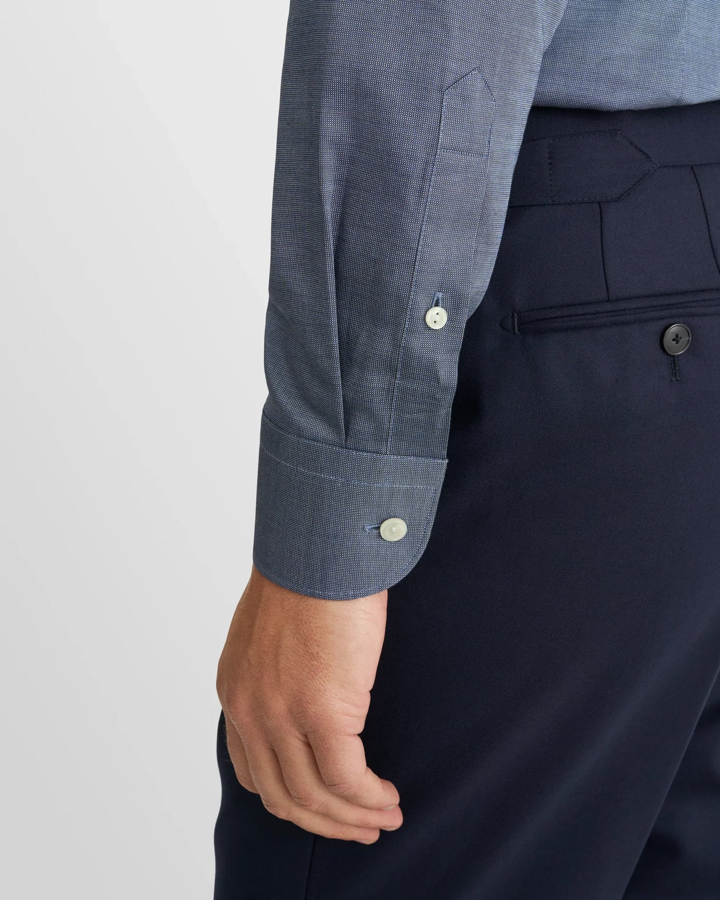 Eton Solid Blue Signature Oxford Shirt in Slim Fit