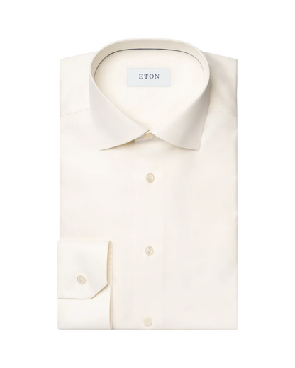 Eton Signature Twill Dress Shirt in -Off-White