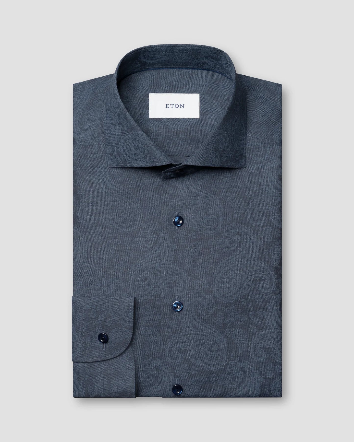 Eton Paisley Melangé Print Shirt In Slim Fit