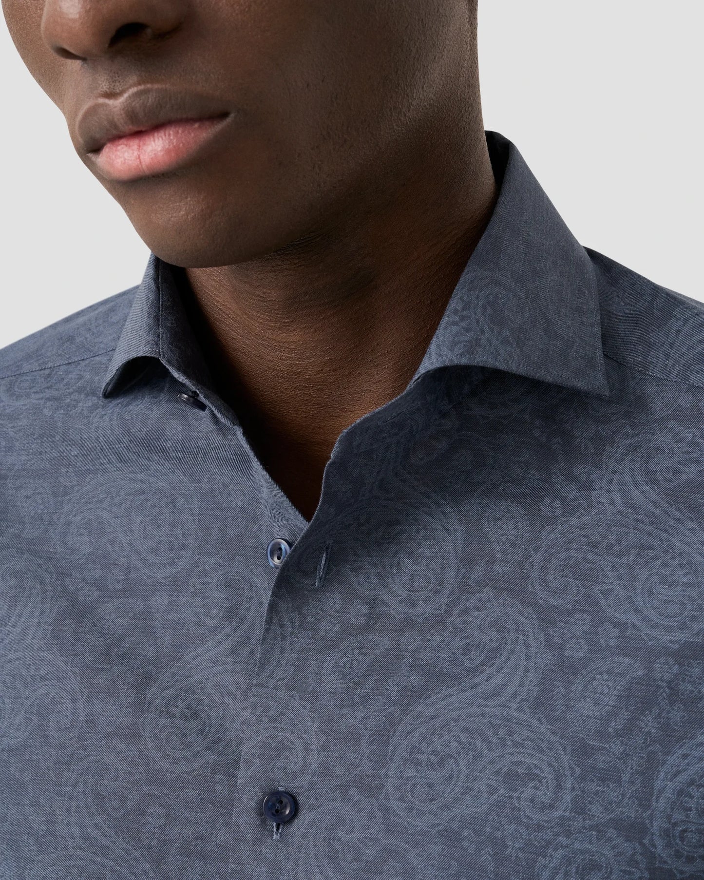 Eton Paisley Melangé Print Shirt In Slim Fit