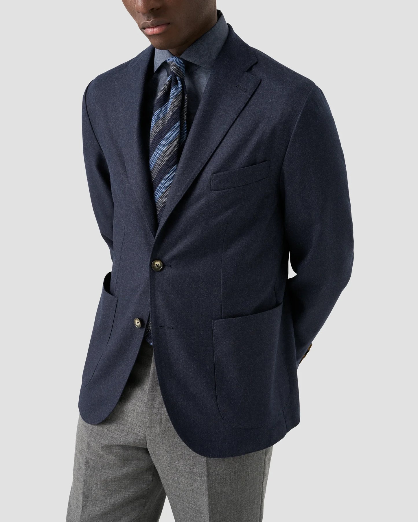Eton Paisley Melangé Print Shirt In Slim Fit