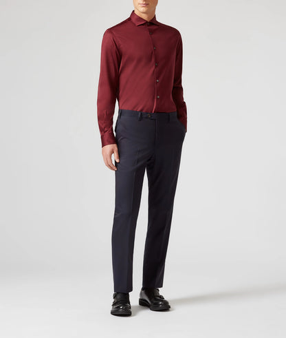 Pal Zileri 100% Wool Flat Front Dress Pants – Navy Blue