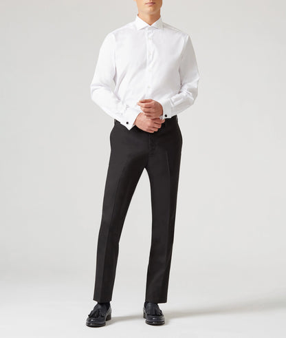 Pal Zileri 100% Wool Flat Front Dress Pants – Black