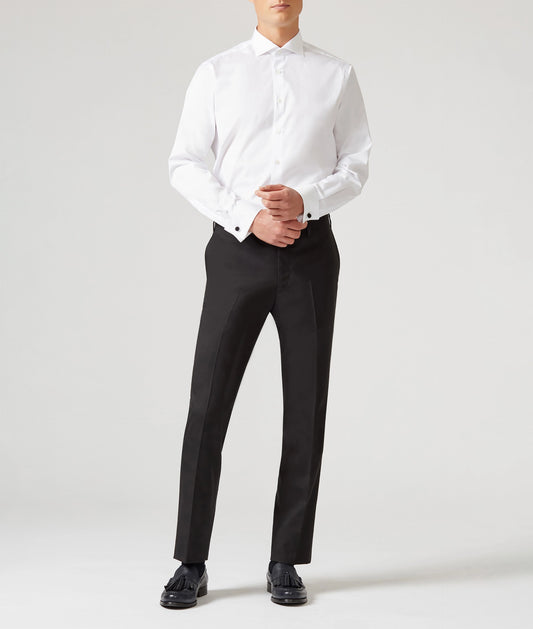 Pal Zileri 100% Wool Flat Front Dress Pants – Black