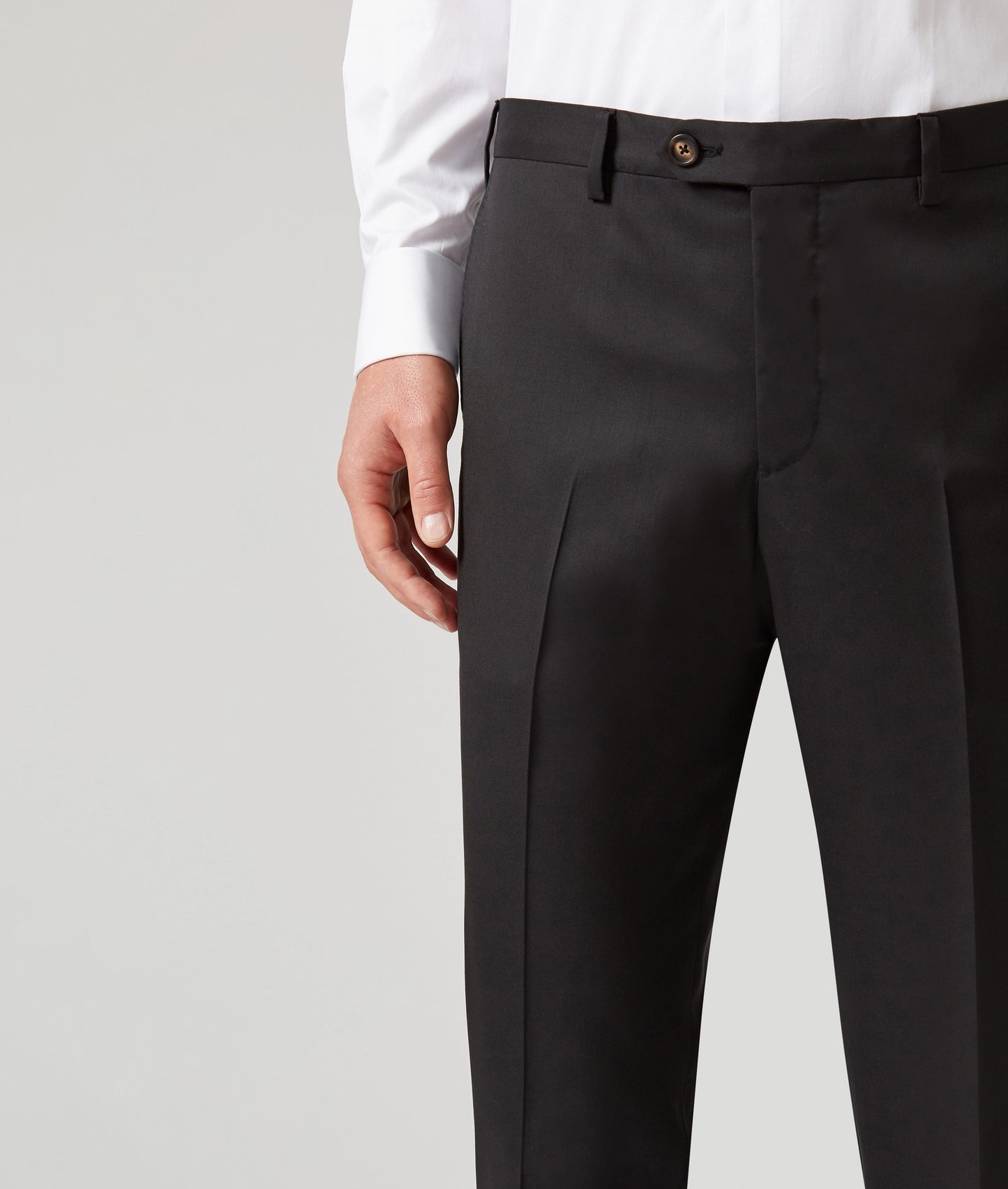 Pal Zileri 100% Wool Flat Front Dress Pants – Black