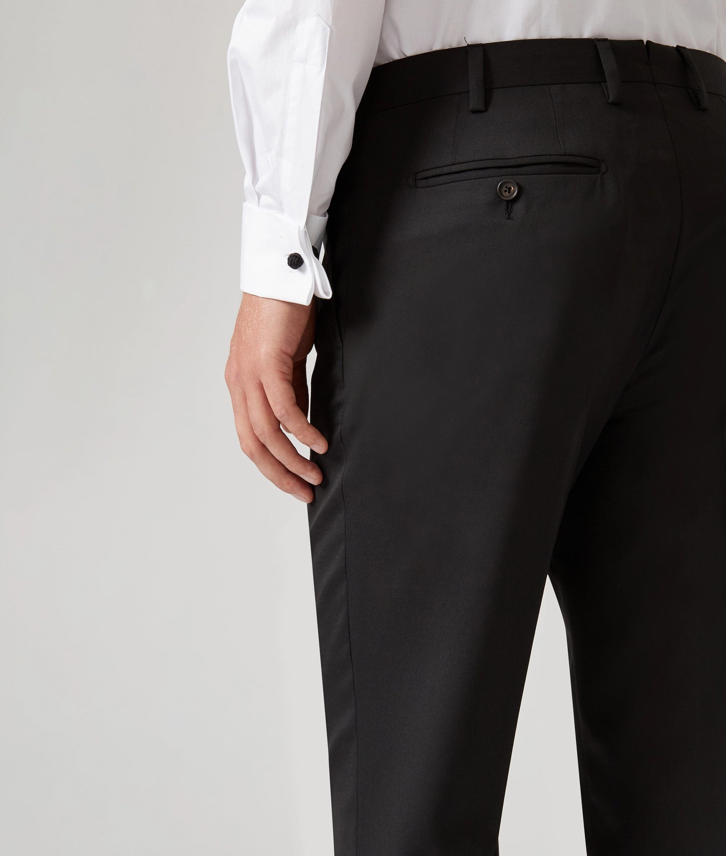 Pal Zileri 100% Wool Flat Front Dress Pants – Black