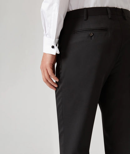 Pal Zileri 100% Wool Flat Front Dress Pants – Black