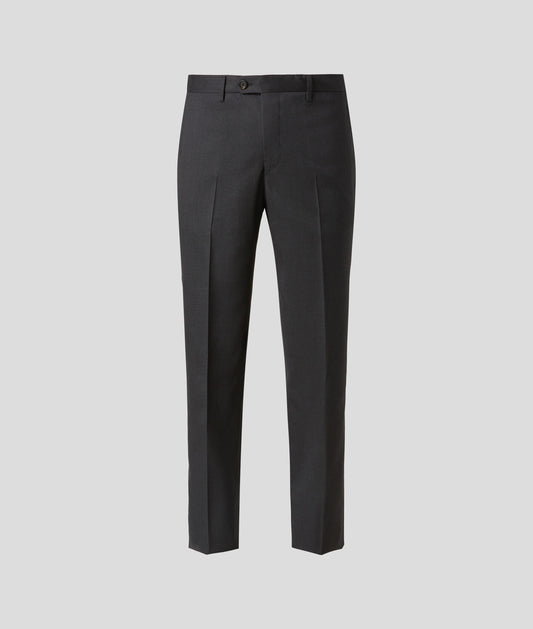 Pal Zileri 100% Wool Flat Front Dress Pants in Charcoal Gray