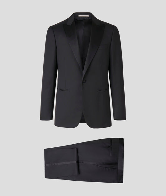 Pal Zileri 100% Wool Peak Lapel Tuxedo in Vicenza (Z Model) – Black