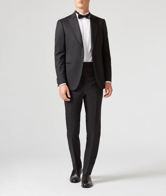 Pal Zileri 100% Wool Peak Lapel Tuxedo in Vicenza (Z Model) – Black
