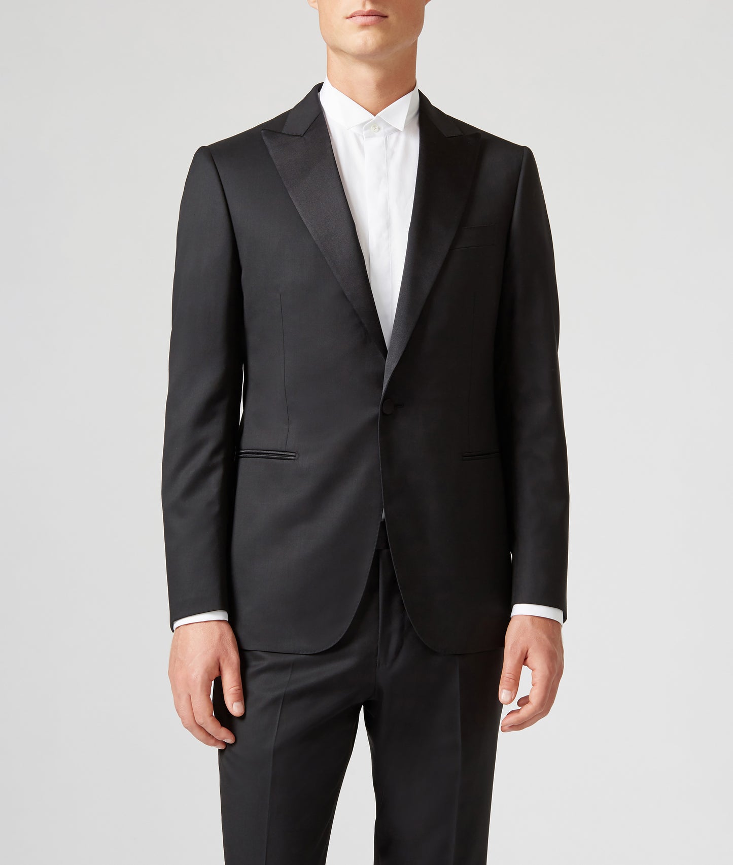 Pal Zileri 100% Wool Peak Lapel Tuxedo in Vicenza (Z Model) – Black