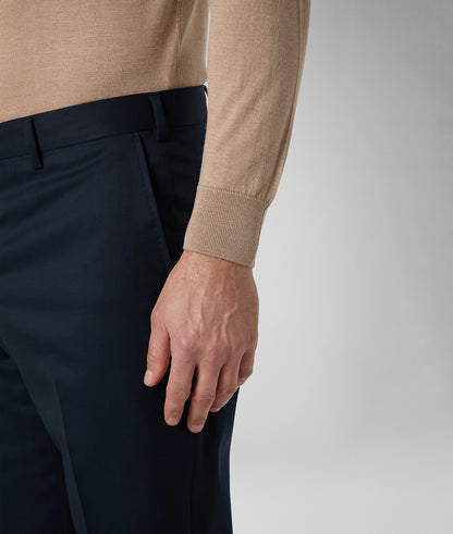 Pal Zileri Vicenza Model Suit (Z Model) Natural Comfort Wool Suit- Solid Navy Blue