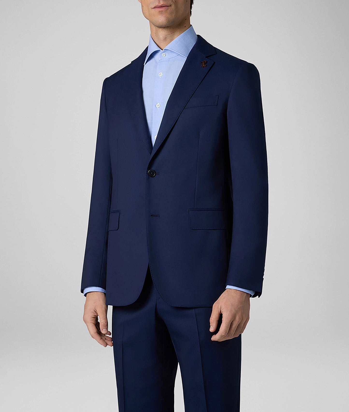 Pal Zileri Natural Comfort Wool Suit – Solid Navy Blue